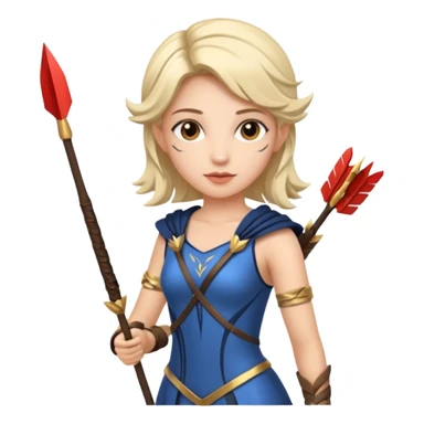 wo with eros clothes and arrows sticker