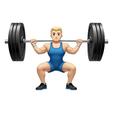 Emblem symbolizing weightlifting, featuring a barbell with heavy weights on either side, lifted above a strong, determined figure. The design conveys strength, focus, and the precision required in the sport. The barbell is centered, with a dynamic, bold style to emphasize power and athleticism.  sticker