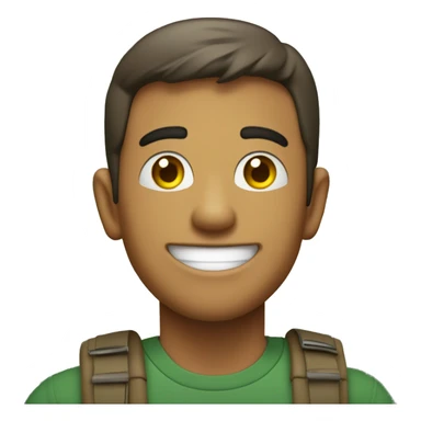 Vago caminando en el bosque. Con sonrisa con un diastema  sticker