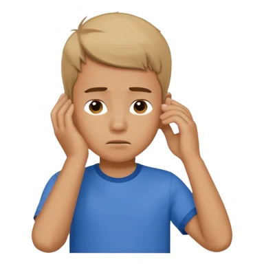 boy thinking about something and scraching his head sticker