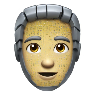 ai computer android person chip cuter eyes sticker