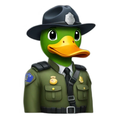 Duck policman sticker