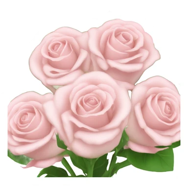 Pale pink rose bouquet  sticker
