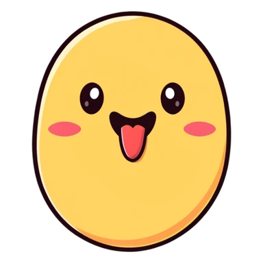 cute face with tongue sticking out tasting something delicious sticker