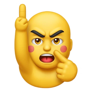 angry emoji showing middle finger sticker