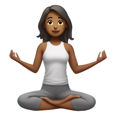 Una chica haciendo yoga  sticker