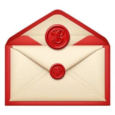 Cream-colored romantic Letter Envelope  sticker