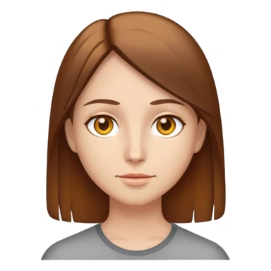 Pelo lasio color café, ojos de color miel,piel aperlada sticker