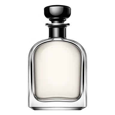 white and black luxury colonge  with a fancy luxurious design sticker