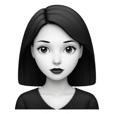 balck and white photo woman sticker