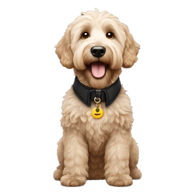 black golden doodle with hudson’s bay collar  sticker