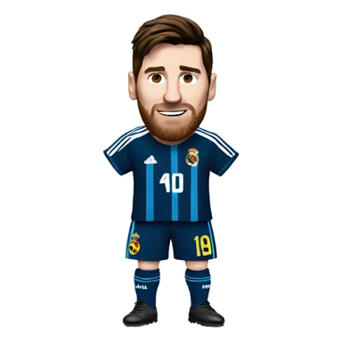 Messi With real madrid shirt sticker