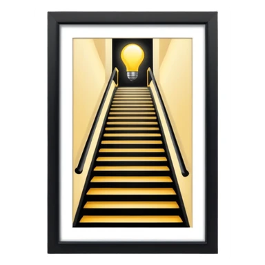 Lights up stairs looking down stairs sticker