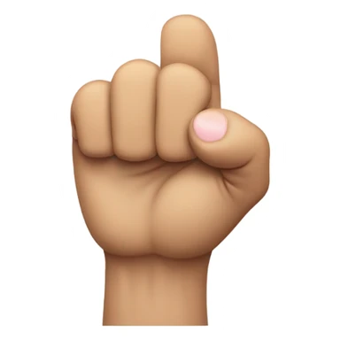 a fist facing up with index and pinky fingers facing up sticker