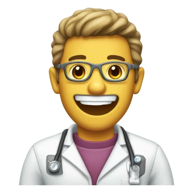 Dentista en moto antigua sticker