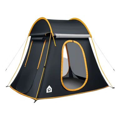 Tall Oval Narrow Pop up tent black not deep sticker