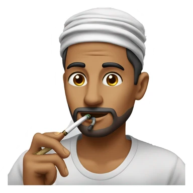 Guy who smokes a hookah lokking arabic sticker