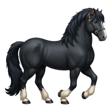 Black Clydesdale  sticker