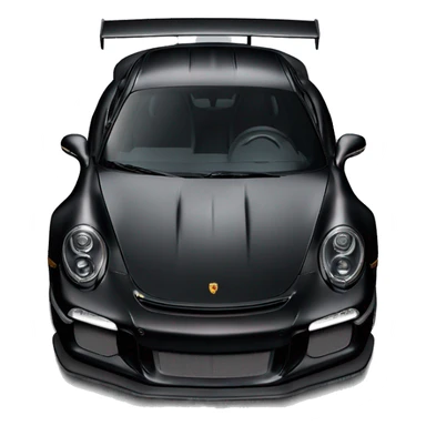 All black Porsche gt3 rs with wing  sticker