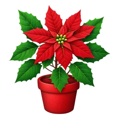 small christmas Poinsettia  sticker