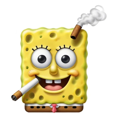 SpongeBob smoking blunt  sticker