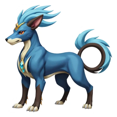Masculine Suicune-Houndoom-Manectric-Pokémon-Fakémon-Digimon-fusion sticker