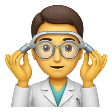 medico usando oculos de grau sticker