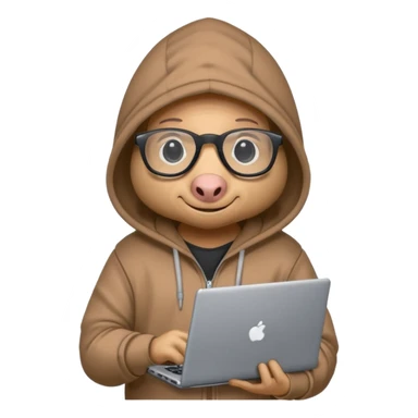 armadillo hacker mascot for my cli app  sticker