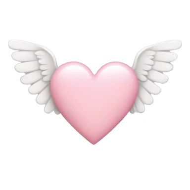 light pink heart with wings sticker