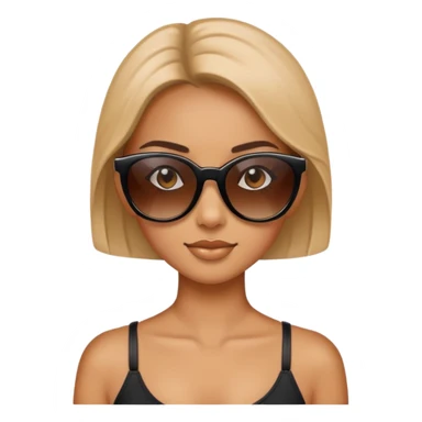 girl with sunglasses  sticker