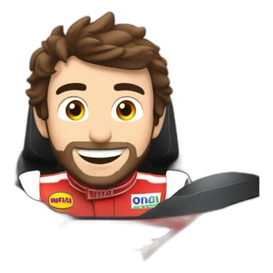 fernando alonso in their aston martin car celebrate victory sticker