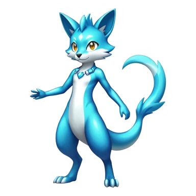 Shiny Cool Anthro Sona Fakemon Full Body sticker