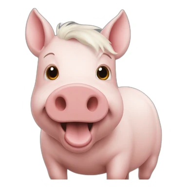 Personne chevauchant un cochon sticker