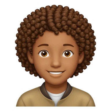 an african teen with mid taper his hair is curly sticker