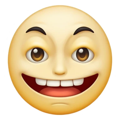 unsettling freaky emoji with distorted face sticker