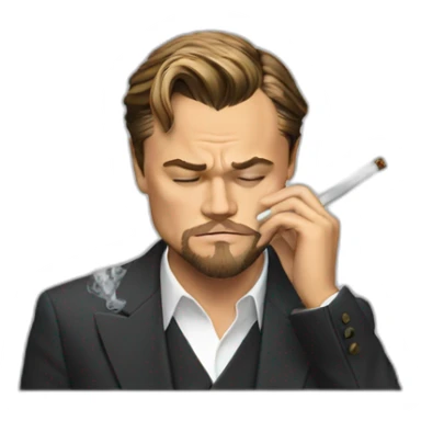 Leonardo DiCaprio in smoking sticker
