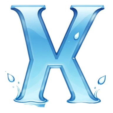 the letter V made out of water sticker