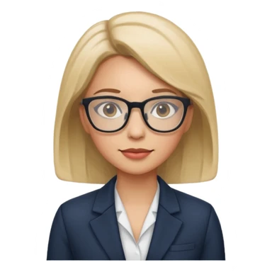 female therapist with glasses sticker