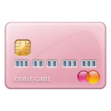 Make a white credit card with light pink tones sticker