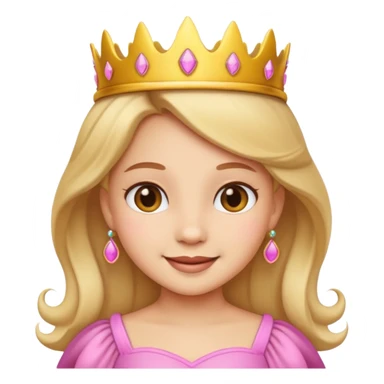 Generate a cute princess girl emoji sticker