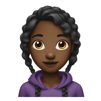 A black 12 years old girl sticker