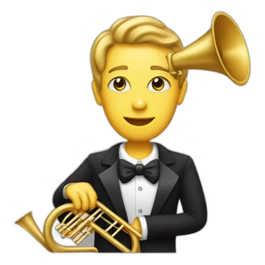 Classical Trombone player in a tuxedo sticker
