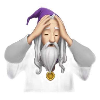 male wizard doing a face palm sticker