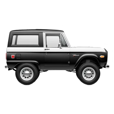1967 Black and White 2 tone  Ford Bronco sticker