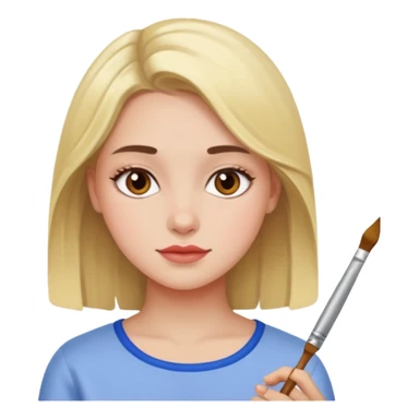 girls painting on ipad sticker