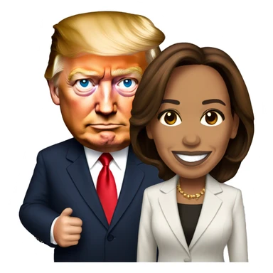 donald trump and kamala harris sticker