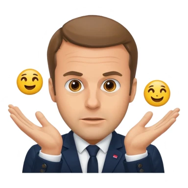 Macron entrain de faire caca sticker