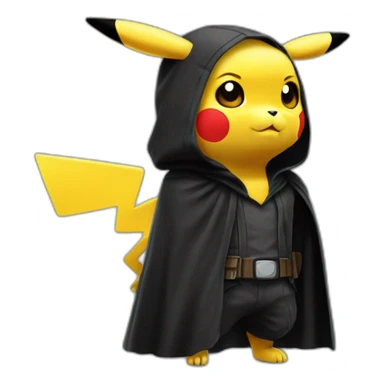 Pikachu sur l’epaule de dark vador sticker
