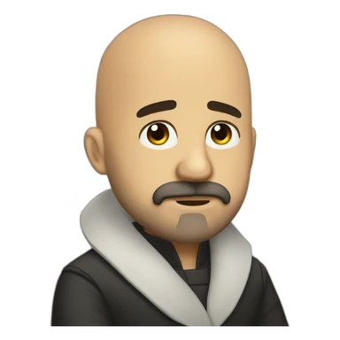 Señor Juan Cuesta bald with beard, depressed sticker