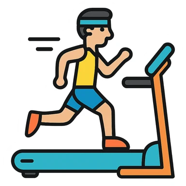 A sportsman who is spending a lot of time on the treadmill sticker